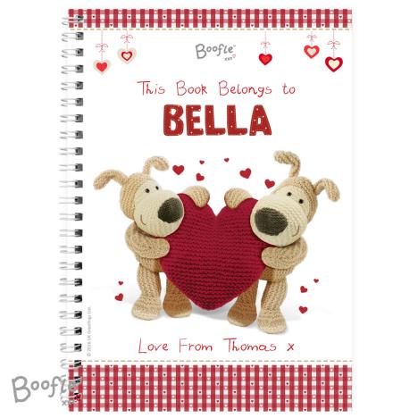 Personalised Boofle Shared Heart A5 Notebook £7.99